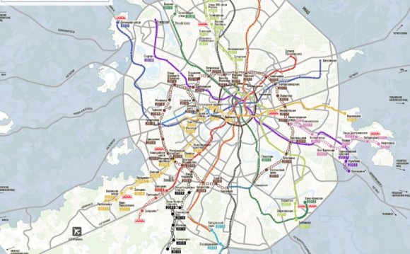 Construction Subways On The Map Of The Moscow